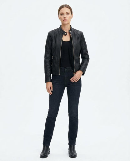 Nord Wear - Novar | Faux Leather Zipped Jacket Women