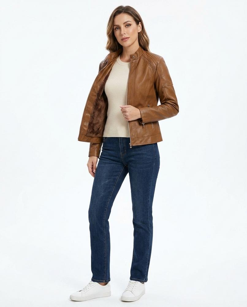 Nord Wear - Novar | Faux Leather Zipped Jacket Women