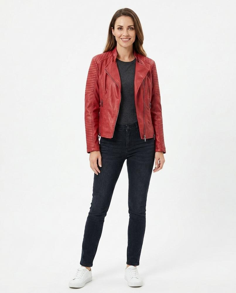 Nord Wear - Zaram | Quilted Asymmetrical Leather Jacket Women
