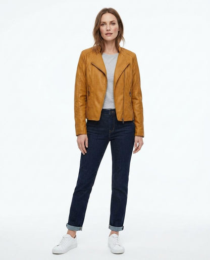 Nord Wear - Zaram | Quilted Asymmetrical Leather Jacket Women