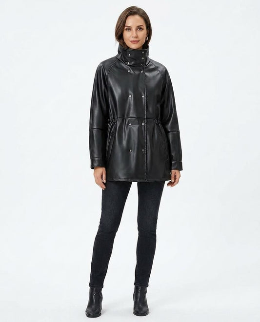 Nord Wear - Elser | Faux Leather Drawstring Jacket Women