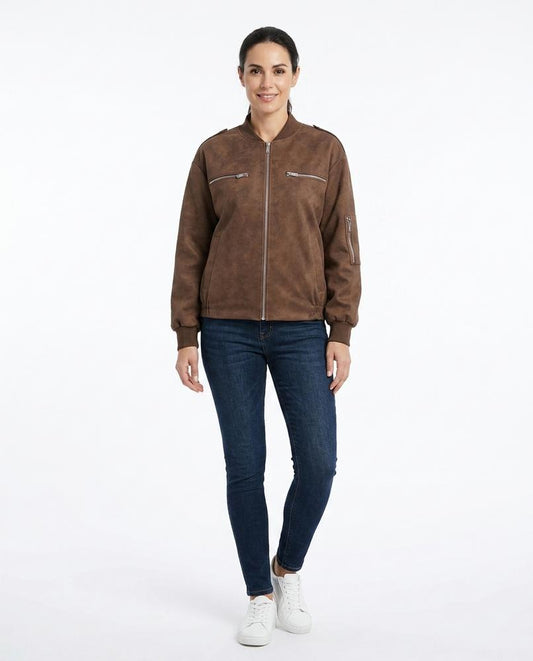Nord Wear - Lonav | Faux Suede Zip-Up Jacket Women