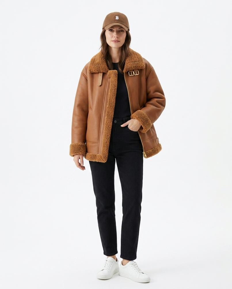 Nord Wear - Lasin | Shearling-Lined Oversized Jacket Women