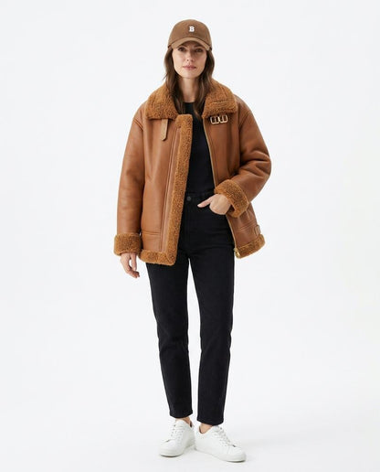 Nord Wear - Lasin | Shearling-Lined Oversized Jacket Women