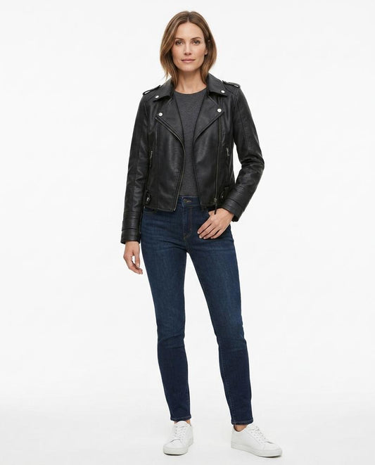 Nord Wear - Nonav | Asymmetrical Fitted Leather Jacket Women