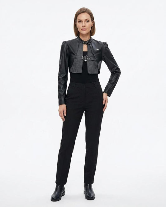 Nord Wear - Ninal | Cropped Faux-Leather Jacket Women