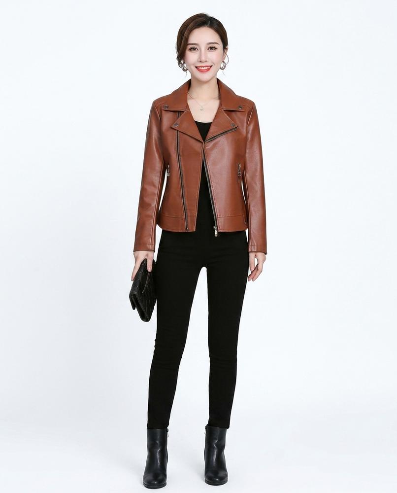 Nord Wear - Nover | Asymmetrical Slim-Fit Leather Jacket Women