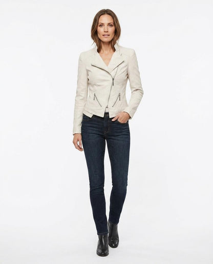 Nord Wear - Tihal | Asymmetrical Fitted Leather Jacket Women
